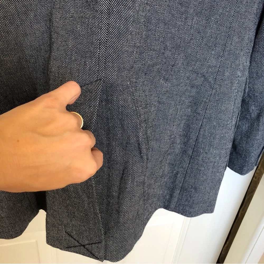 A.L.C. Cotton/Linen Blazer/Jacket Grey Single Button Size 6 - Picture 8 of 16